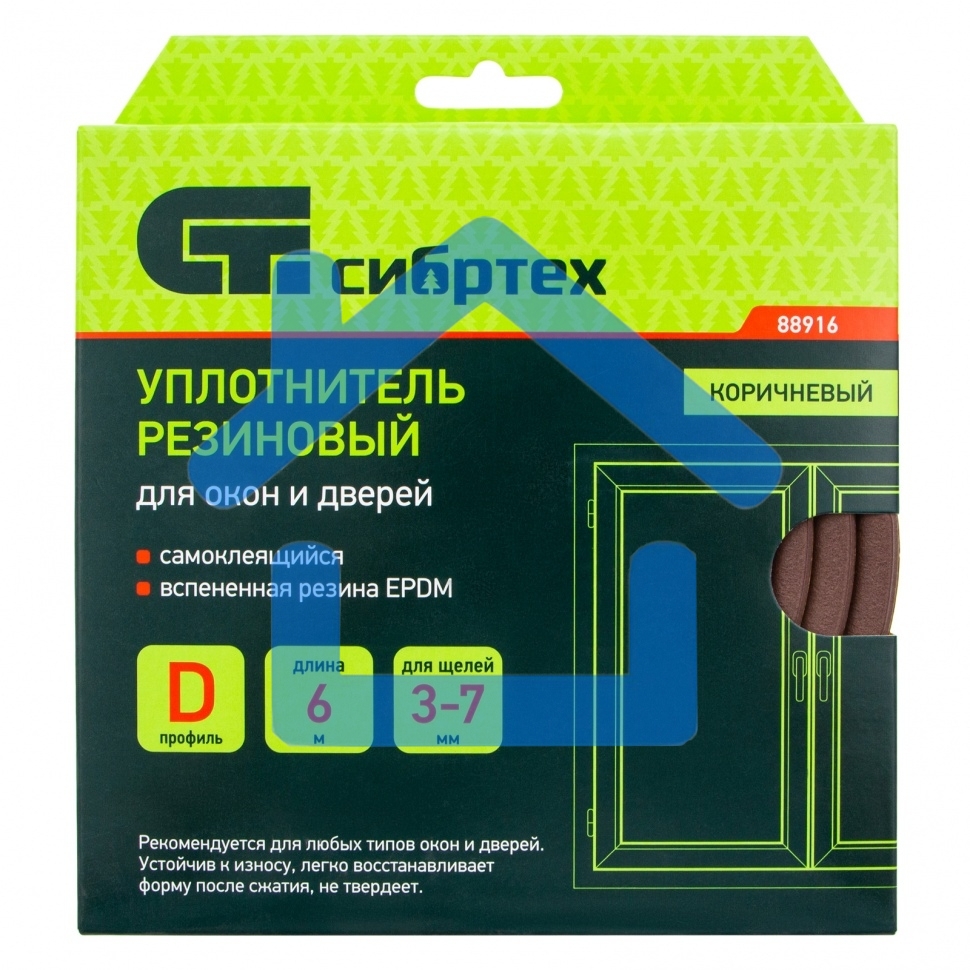 Уплотнитель резиновый, 6 м, профиль 