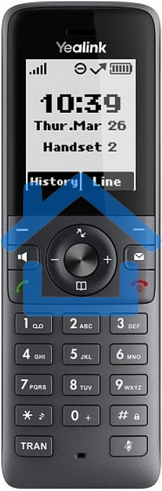 Беспроводная телефонная IP-DECT-система YEALINK W71P (база W70B+трубка W71H) до 10 SIP-аккаунтов, до 10 трубок на базу, до 20 вызовов, шт