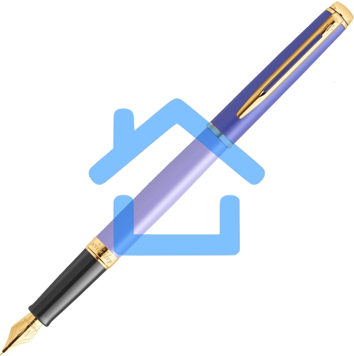 Ручка перьевая Waterman Hemisphere Colour Blocking (2179900) Purple GT сталь нержавеющая/позолота F, подарочная коробка