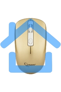 Мышь беспроводная Gembird MUSW-400-G золотой, 1600 dpi, радиоканал, USB, кнопки - 4