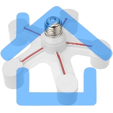 Разветвитель цокольный Е27-5хЕ27 белый Rexant