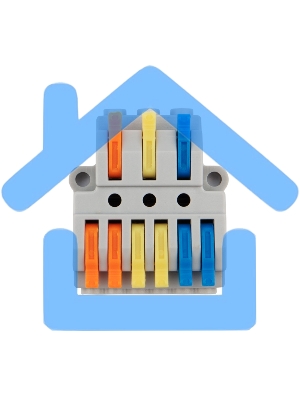 Клемма соединительная многоразовая быстрозажимная разветвительная, с монтажной площадкой (3х2) (50 шт./уп.) Rexant
