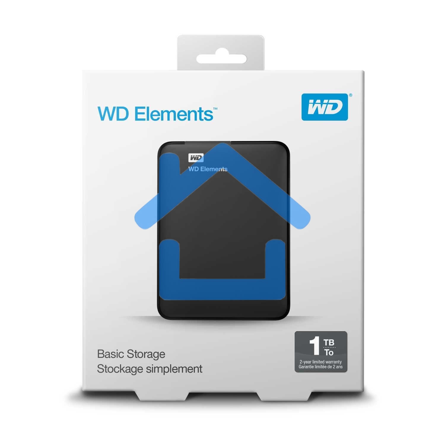 Внешний жесткий диск HDD WD 1Tb Original USB 3.0 WDBUZG0010BBK-WESN Elements Portable 2.5