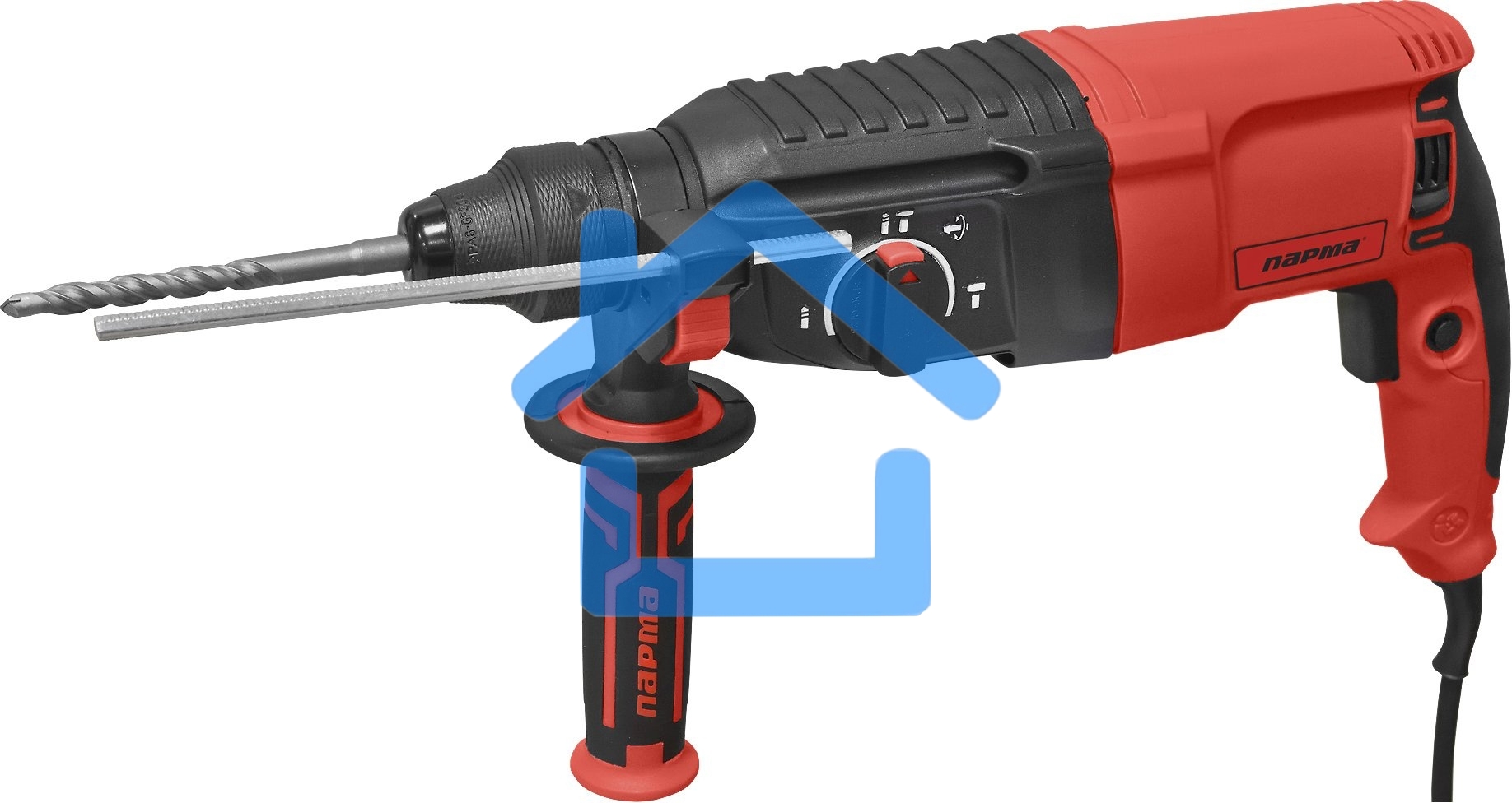 Перфоратор ПАРМА П-01-26/900ЭР 02.027.00004 900Вт,3-х реж,3,0Дж, SDS-plus,рег.об.,рев, пл.пуск,рук.Эрго+)(5ш/к)