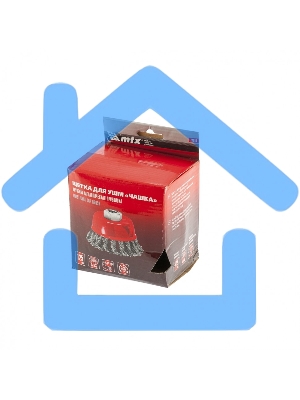 Щетка Matrix для УШМ, 125 мм, М14, Чашка, крученая проволока 0,35 мм