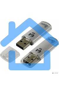 Флешка USB Smartbuy 64 Gb,Smartbuy V-Cut Silver (SB64 GbVC-S)