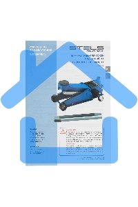 Домкрат гидравлический подкатной, 3 т, 120-450 мм, быстрый подъем, проф. Stels