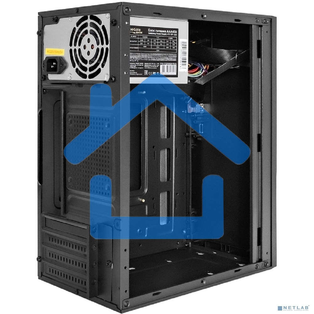 Компьютерный корпус Minitower ExeGate BAA-308-AAA350 (mATX, БП AAA350 с вент. 8см, 2*USB, HD Audio, черный)