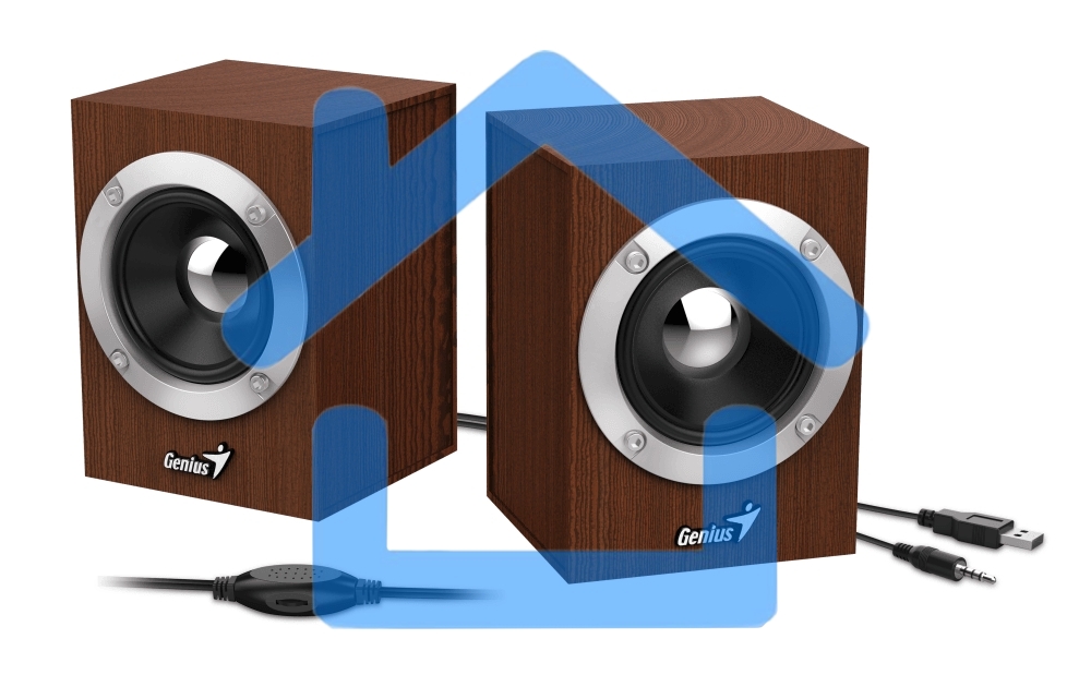 Акустическая система GENIUS SP-HF280 wooden USB Проводной пульт регулировки громкости для легкого управления