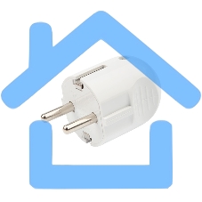 Вилка Евро Rexant прямая с з/к 16А белая