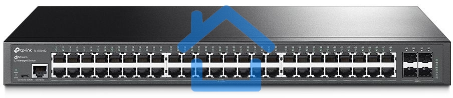 Коммутатор Jetstream 48-port gigabit L2+ managed switch with 4-gigabit uplink ports, 48 10/100/1000Mbps RJ-45 port, 4 1000Mbps SFP slots