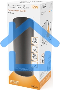 Светильник Gauss Overhead HD029 потолоч. 3000K цв.св.:белый теплый черный