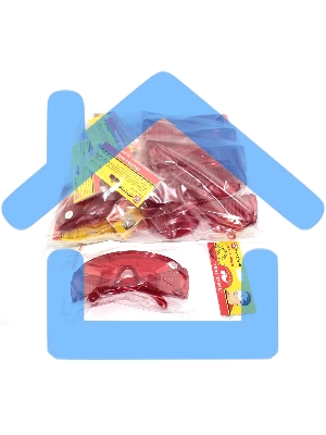 Очки защитные ПРОФЕССИОНАЛ красные 10 шт