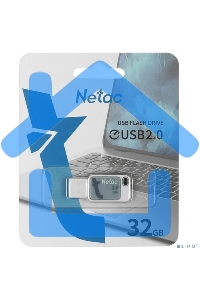 Флешка USB Netac UA31, 32 Gb USB 2.0, NT03UA31N-032G-20BL синий