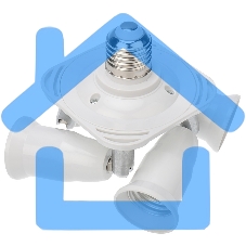 Разветвитель цокольный Е27-4хЕ27 белый Rexant