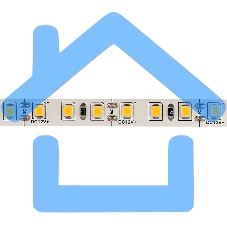 Лента светодиодная 12 В, 8 мм, IP23, SMD 2835, 120 LED/m, 12 V, цвет свечения теплый белый (3000 K)