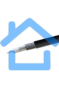 Кабель коаксиальный Rexant RG-6U+Cu, 75 Ом, Cu/Al/Cu, 64%, бухта 100 м, белый