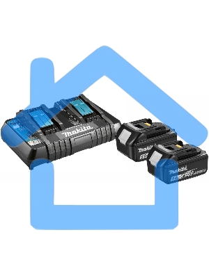 Аккумулятор+з\у Makita 191L75-3DC18RD-1шт+BL1850B-2шт,18В,5.0А·ч,Li-ion,кор