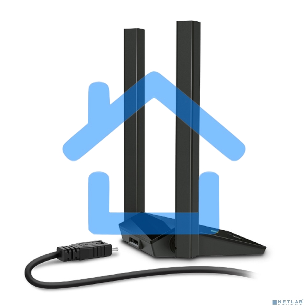 Адаптер TP-Link AC1300Mbps Dual-band High-Gain wireless USB adapter, 867Mbps at 5G and 400Mbps at 2.4G, two high gain antennas, USB 3.0, USB extension cable, support wave 2 MU-MIMO, full compatible with Windows and macOS.