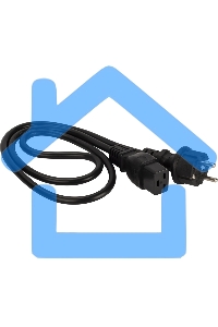 Шнур питания Lanmaster C19-Schuko прямая, 3х1.5, 220В, 16А, черный, 1 метр