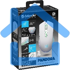 Мышь беспроводная Defender Pandora GM-502 белый, 3200 dpi, радиоканал, USB, кнопки - 7