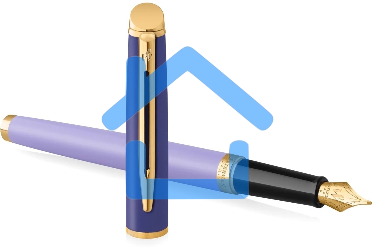 Ручка перьевая Waterman Hemisphere Colour Blocking (2179900) Purple GT сталь нержавеющая/позолота F, подарочная коробка