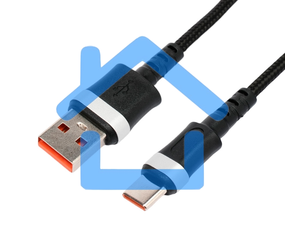 Кабель USB2.0 Cablexpert CCP-USB2-AMCM-66W-1M, AM/Type-C, 6A, 66Вт, QC3.0, медь, 1м, черный, пакет