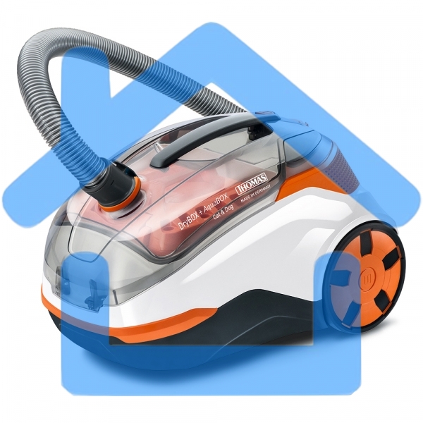 Моющий пылесос Thomas DryBOX + AquaBOX Cat&Dog белый/оранжевый, 325/1700Вт, уборка сухая, пылесборник контейнер 2.6 л