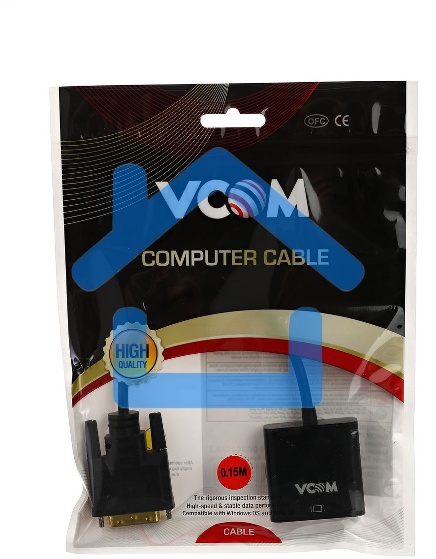 Кабель-переходник DVI(M) ---> VGA(F)VCOM <CG491>