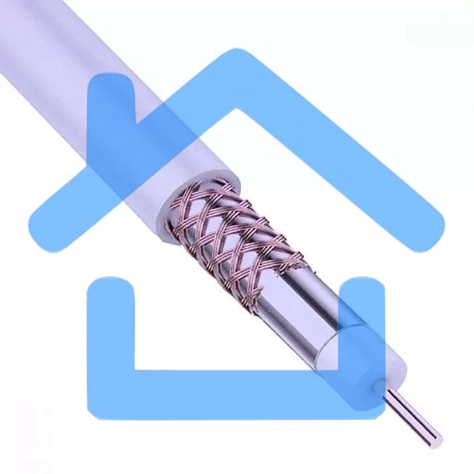 Кабель коаксиальный Rexant RG-6U+Cu, 75 Ом, Cu/Al/Cu, 64%, бухта 100 м, белый