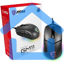 Мышь проводная MSI Clutch GM11 черный, 5000 dpi, USB, кнопки - 6