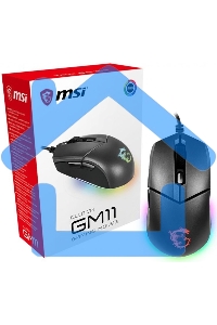 Мышь проводная MSI Clutch GM11 черный, 5000 dpi, USB, кнопки - 6