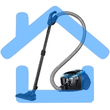 Пылесос Samsung VC18M31A0HU голубой, 380/1800 Вт, уборка сухая, пылесборник контейнер 2 л