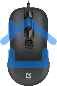 Мышь проводная Defender Classic MB-230 черный, 1600 dpi, USB, кнопки - 4