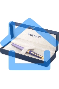 Ручка перьевая Waterman Hemisphere Colour Blocking (2179900) Purple GT сталь нержавеющая/позолота F, подарочная коробка