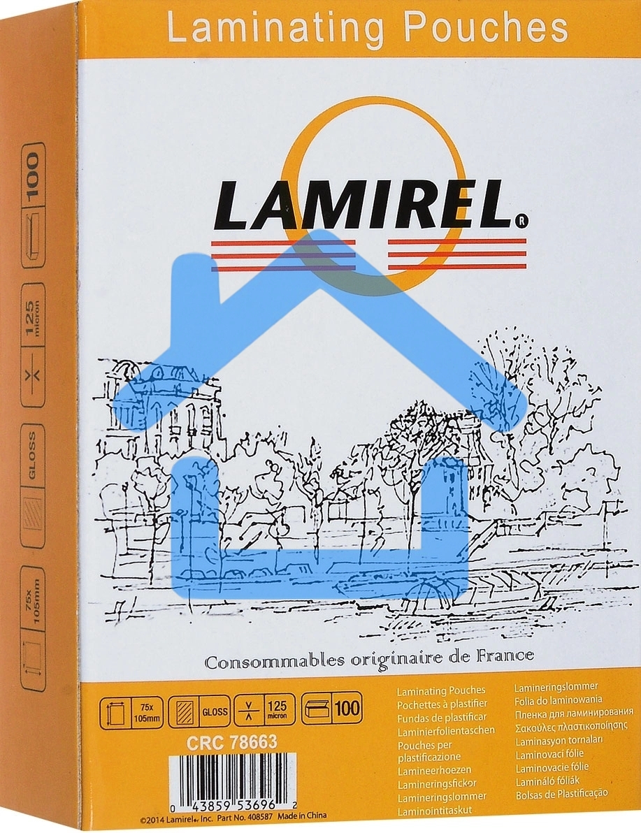 Пленка для ламинирования Fellowes 125мкм (100шт) 105x75мм Lamirel (LA-78663)