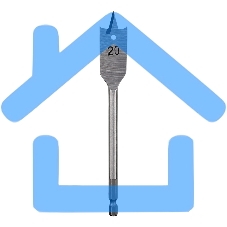 Сверло перовое по дереву 8х152 мм (шестигранный хвостовик) Kranz