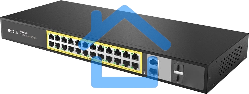 Коммутатор 24PORT 10/100M POE 4GE COMBO P124GH NETIS