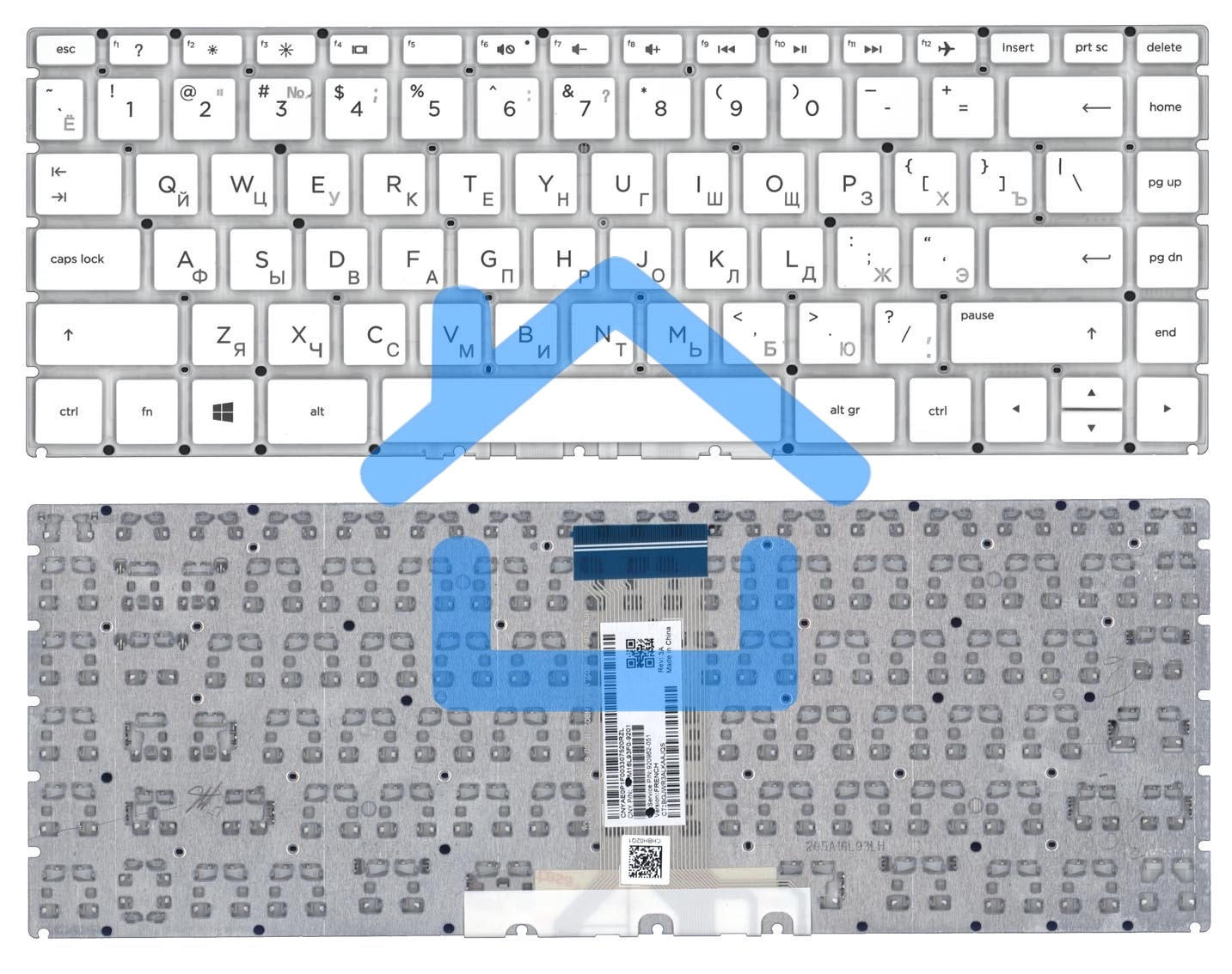 Клавиатура для ноутбука HP 14-bp000 белая