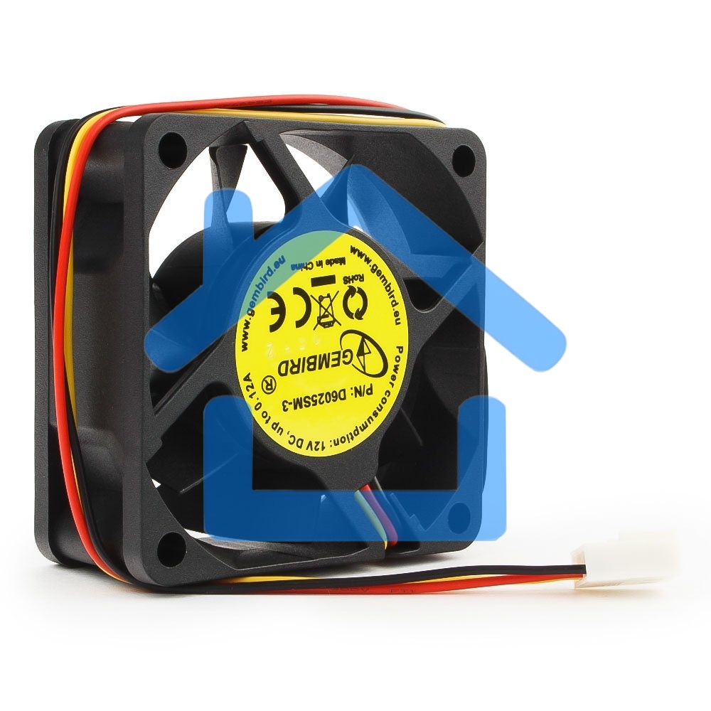 Вентилятор для корпуса Gembird 7778 черный, 60 мм, 4000 об/мин, 25 дБ, 3 pin