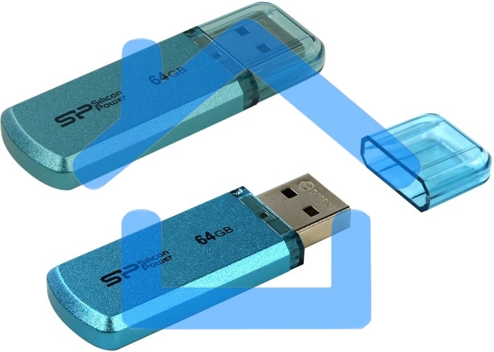Флешка USB Silicon Power R/W 64 Gb Helios 101 SP064 Gb,UF2101V1B USB 2.0 синий