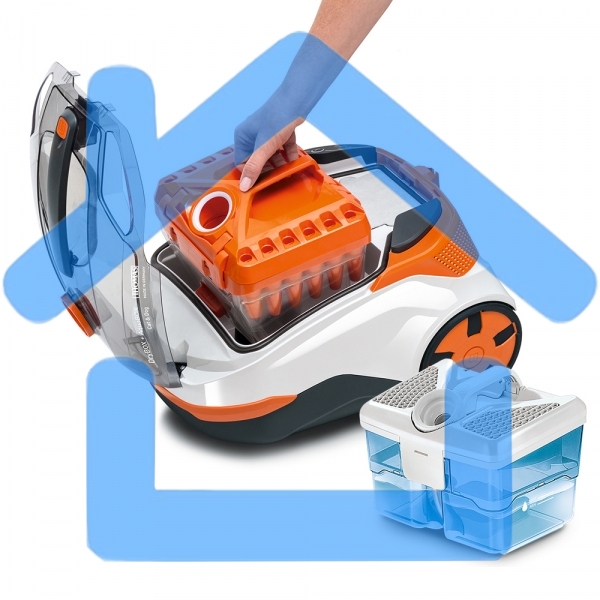 Моющий пылесос Thomas DryBOX + AquaBOX Cat&Dog белый/оранжевый, 325/1700Вт, уборка сухая, пылесборник контейнер 2.6 л