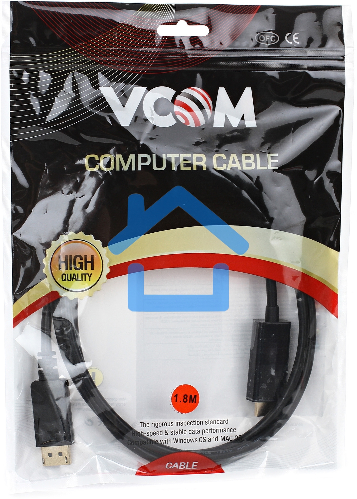 Переходник VCOM CG494-B Кабель-переходник DisplayPort M-> HDMI M 1.8m