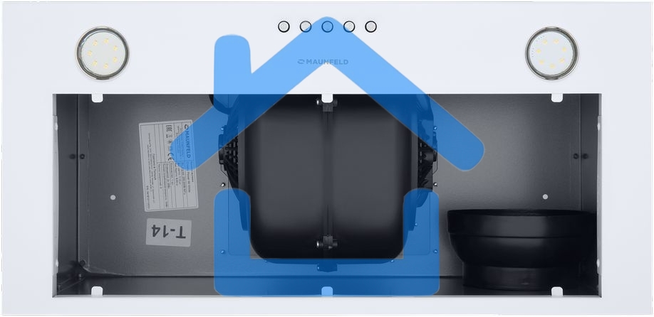 Вытяжка встраиваемая Maunfeld Crosby Power 50 белый, 50 см, 1050 куб. м/ч, 51.8 дБ