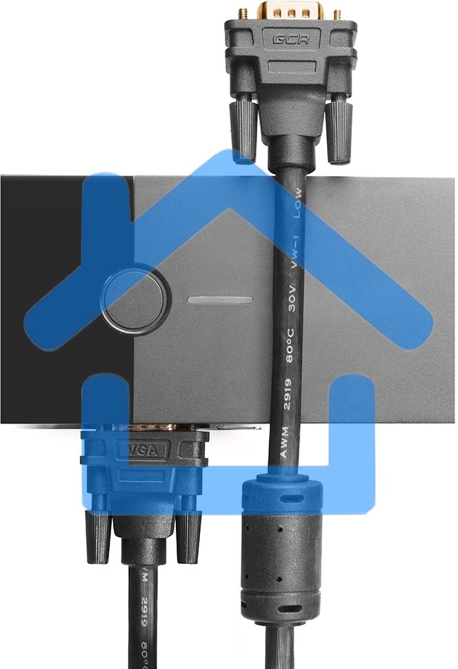 Кабель Greenconnect SVGA 7.0м черный, позолоченные контакты, ферритовые кольца, OD8.0mm. 15M / 15M Premium GCR-VM2VM2-7.0m, 28/28 AWG, двойной экран