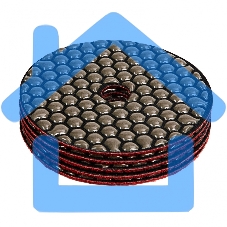 Алмазный гибкий шлифовальный круг Matrix, 100 мм, P 200, сухое шлифование, 5шт.