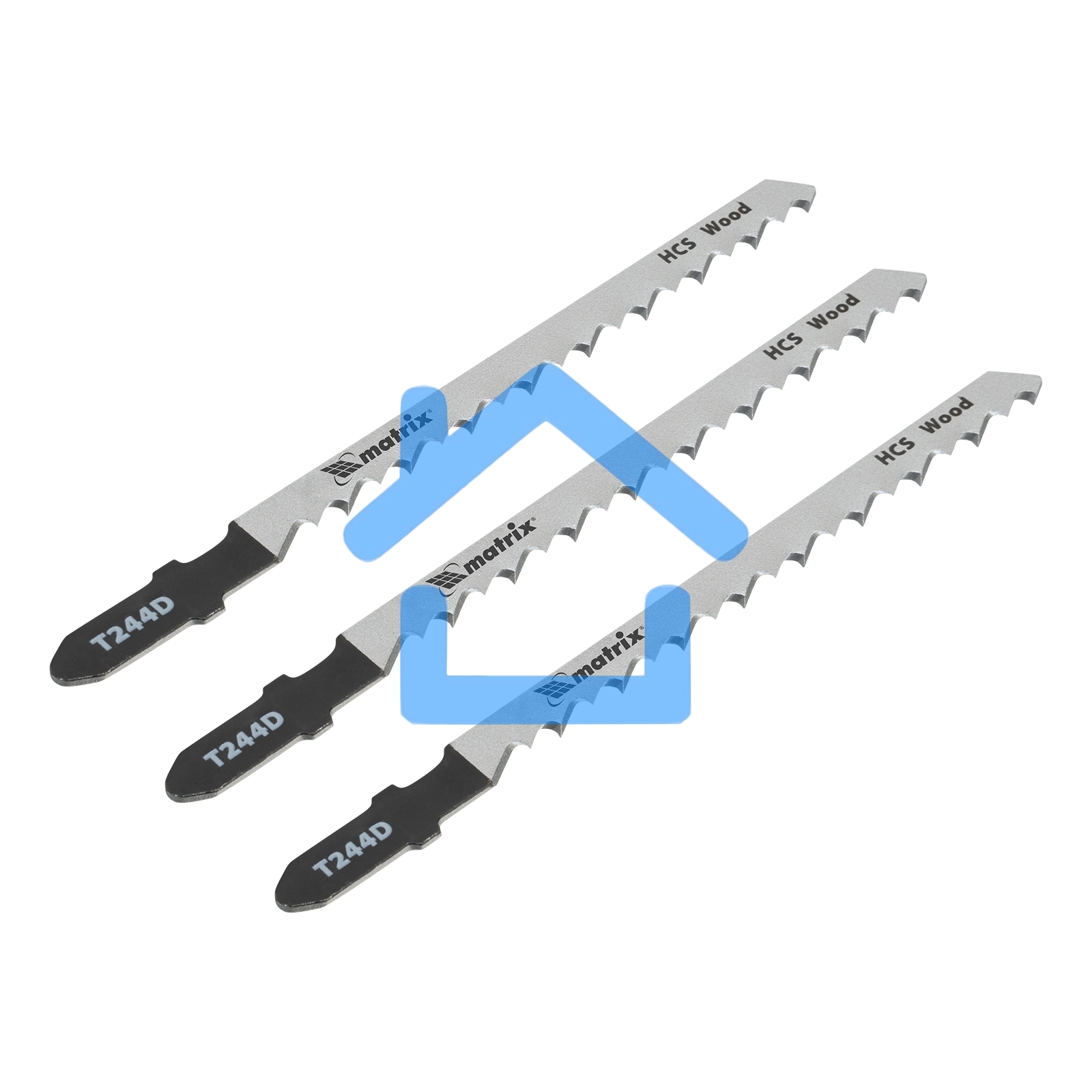 Полотна для электролобзика Matrix по дереву, 3 шт. T244D, 75 x 4мм, HCS