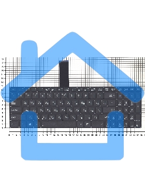 Клавиатура для ноутбука Asus K56 черная без рамки, плоский Enter