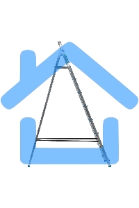 Стремянка Сибртех 8 ступеней, стальная, оцинкованная