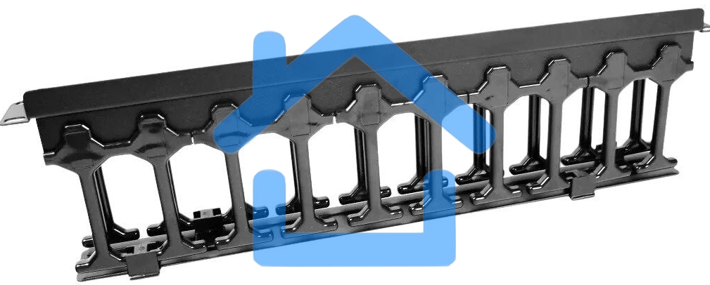 Кабельный органайзер ЦМО горизонтальный с пластиковыми пальцами 19